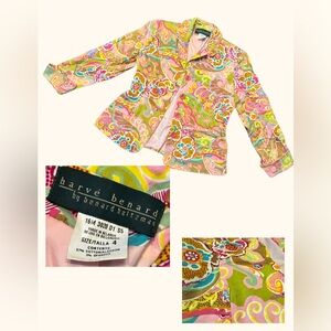 Harve Benard Maximalist 97% Cotton Psychedelic Paisley Blazer